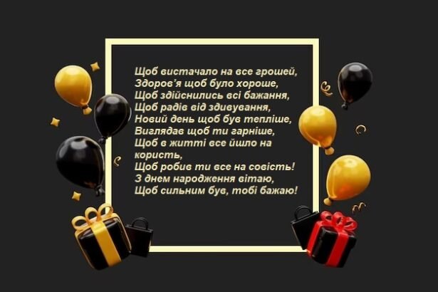 чоловіків привітання з днем народження мужчині